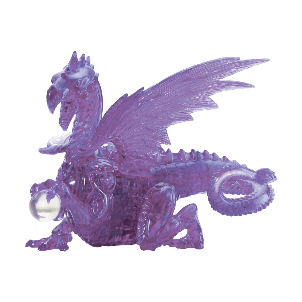 BePuzzled 3D Crystal Puzzle - Dragon (Purple): 56 Pcs
