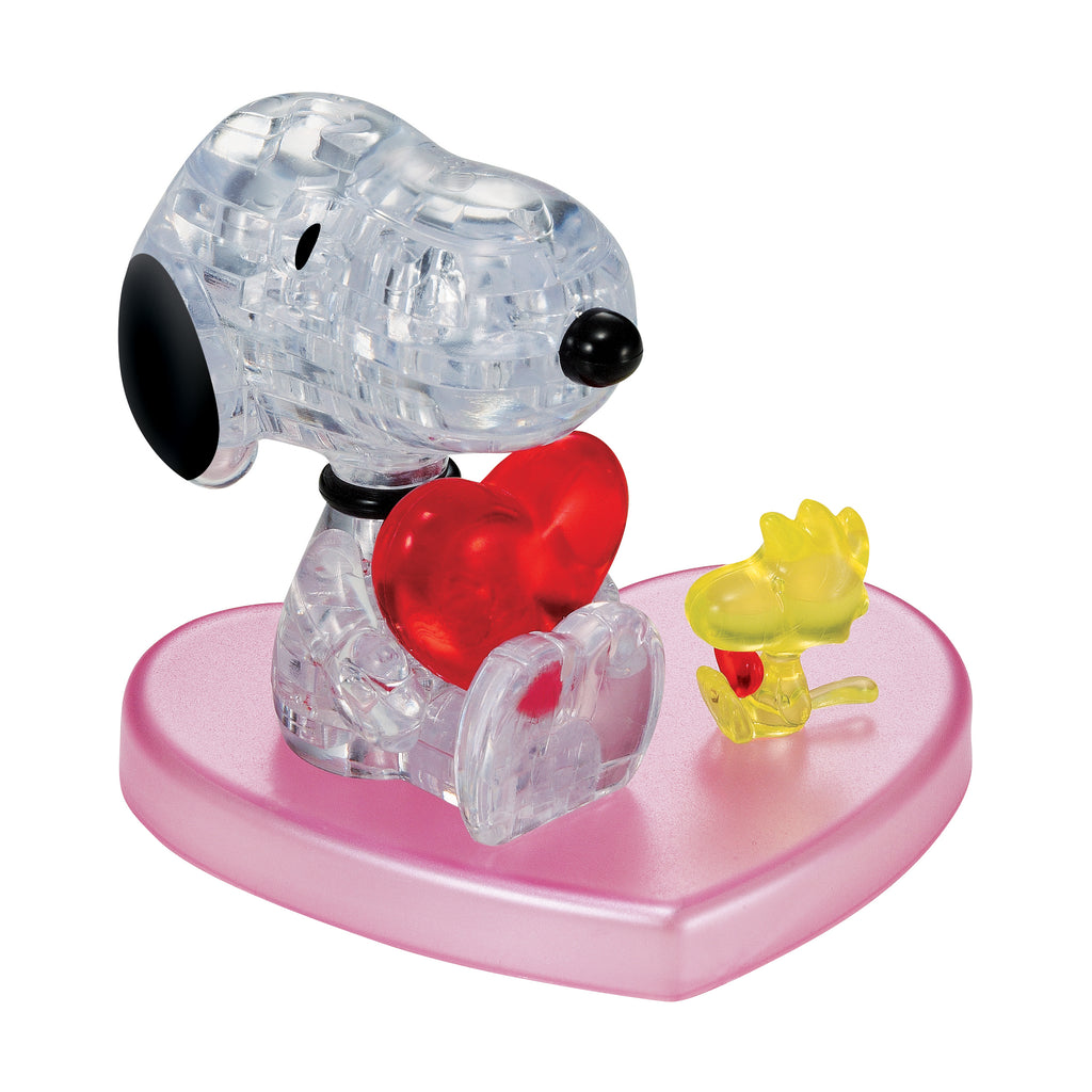 BePuzzled 3D Crystal Puzzle - Peanuts Snoopy Heart: 35 Pcs