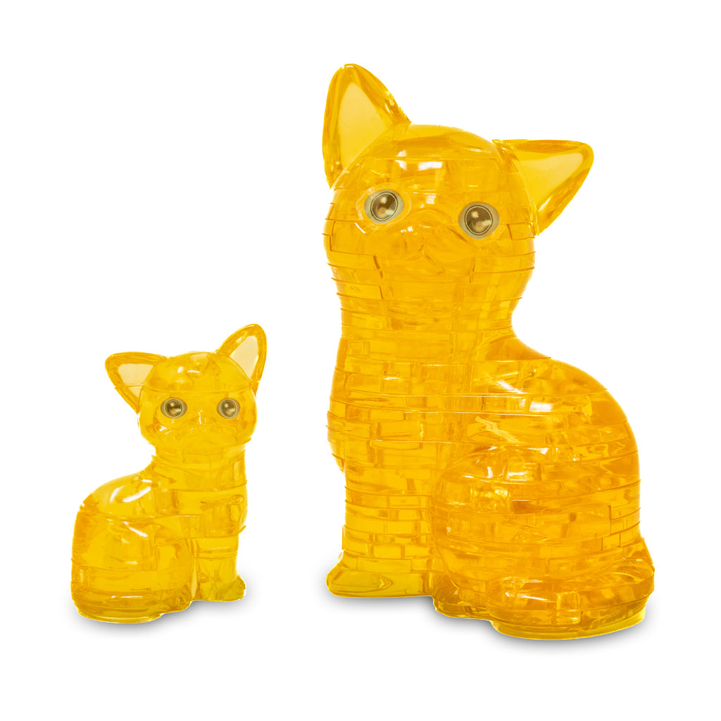 areyougamemart.com 3D Crystal Puzzle - Cat & Kitten (Gold): 49 Pcs
